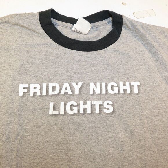 Football FRIDAY NIGHT LIGHTS TEXAS HIGH SCHOOL RINGER T SHIRT Sz L TV SHOW MOVIE - Picture 1 of 2